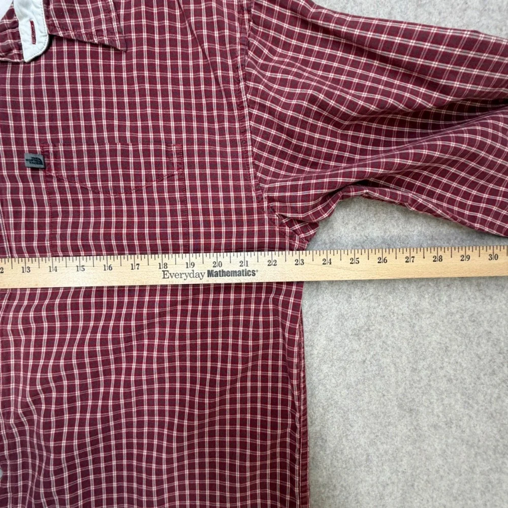 The North Face A5 Series Shirt Mens L Red Plaid Gorpcore Hiking Workwear Utility